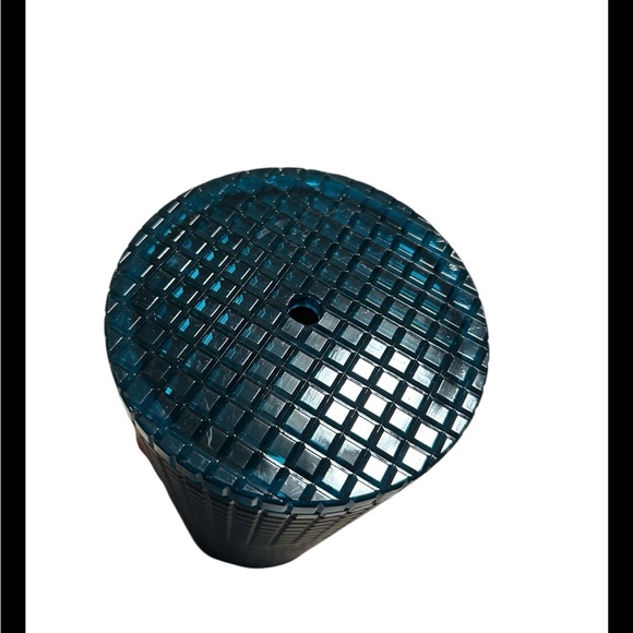 Starbucks Winter 2023 Navy Blue Soft Touch grid Tumbler Cold Cup 24oz Venti - Picture 2 of 3